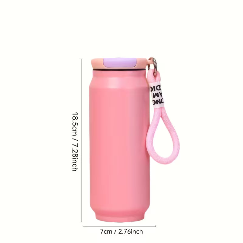 500ml Stainless Steel Insulated Water Bottle with 304 Inner Liner, Pull-Tab Design, Stylish Double-Layer Vacuum