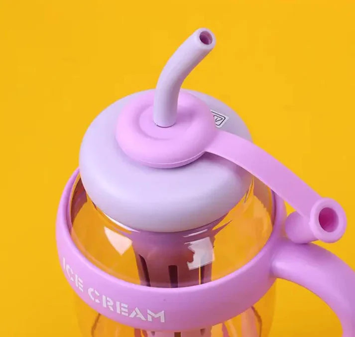 1300ml Colorful Ice Tumbler with Straw Large Capacity with Handle