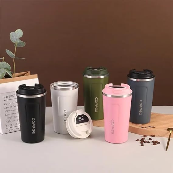 510ml Stainless Steel LED Smart Temperature Display, Coffee Insulation Cup with Spill Proof Lid