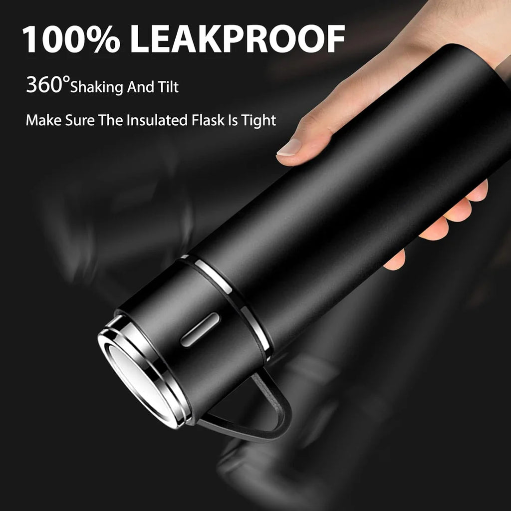 3 Cup Double-Layer Stainless Steel Vacuum Flask Set