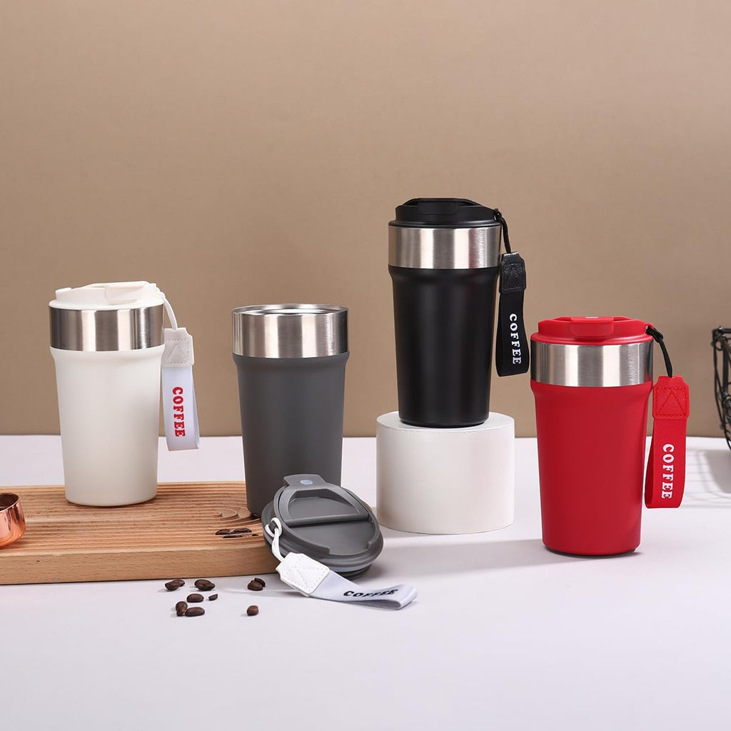 400ml Premium Stainless Steel Travel Coffee Mug with Leak-Proof Lid, Double Wall Insulated Tumbler for Hot & Cold Drinks