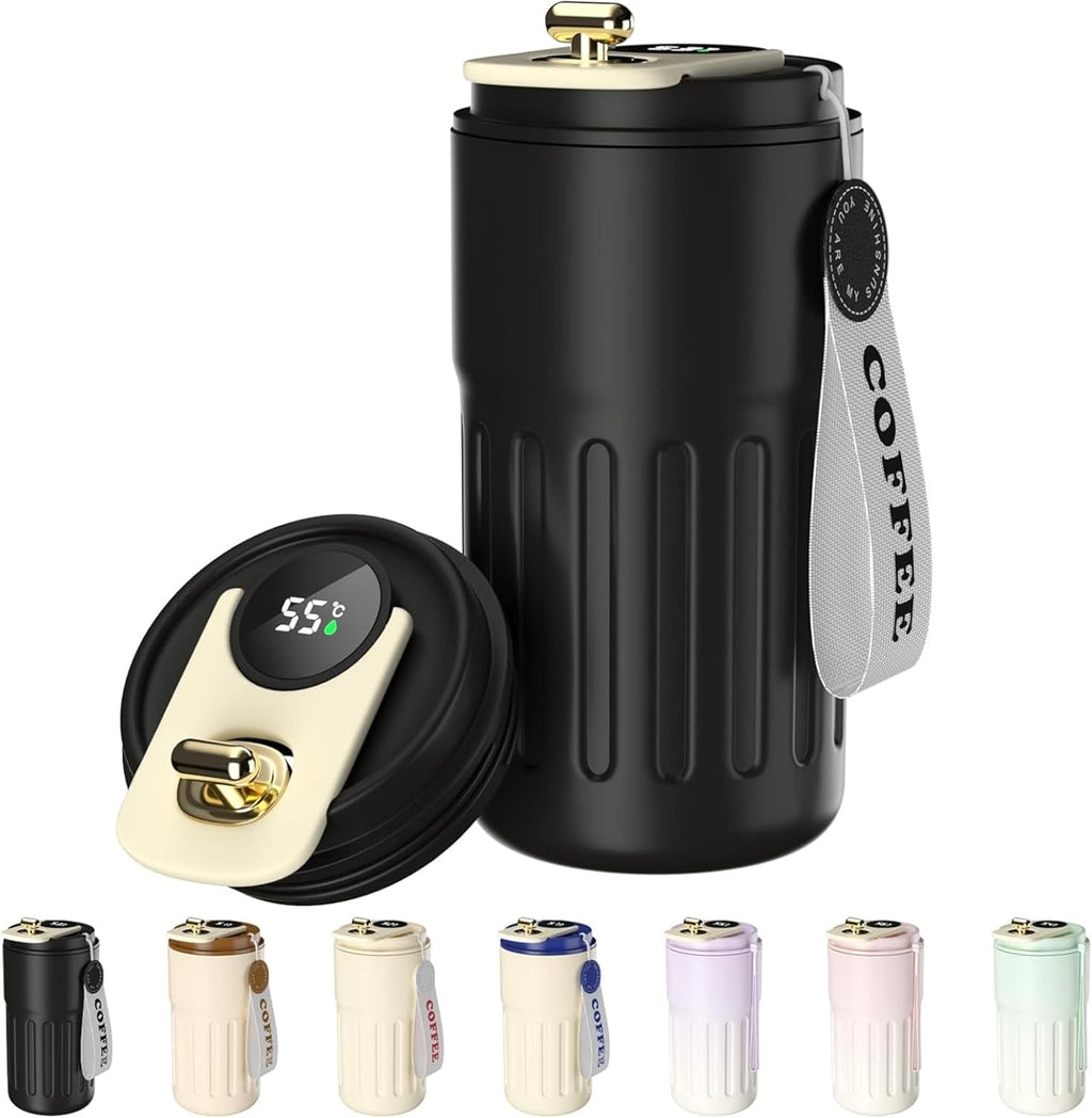 Coffee Mug to Go Digital Display Thermal Mug Coffee 420 ML 316 Stainless Steel Travel
