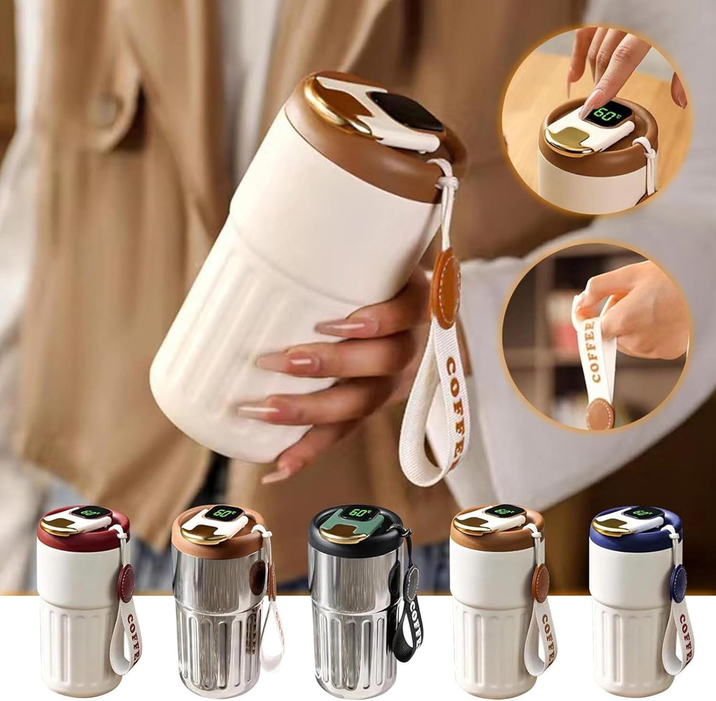 Coffee Mug to Go Digital Display Thermal Mug Coffee 420 ML 316 Stainless Steel Travel