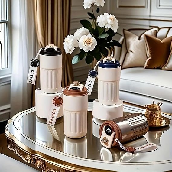 Coffee Mug to Go Digital Display Thermal Mug Coffee 420 ML 316 Stainless Steel Travel