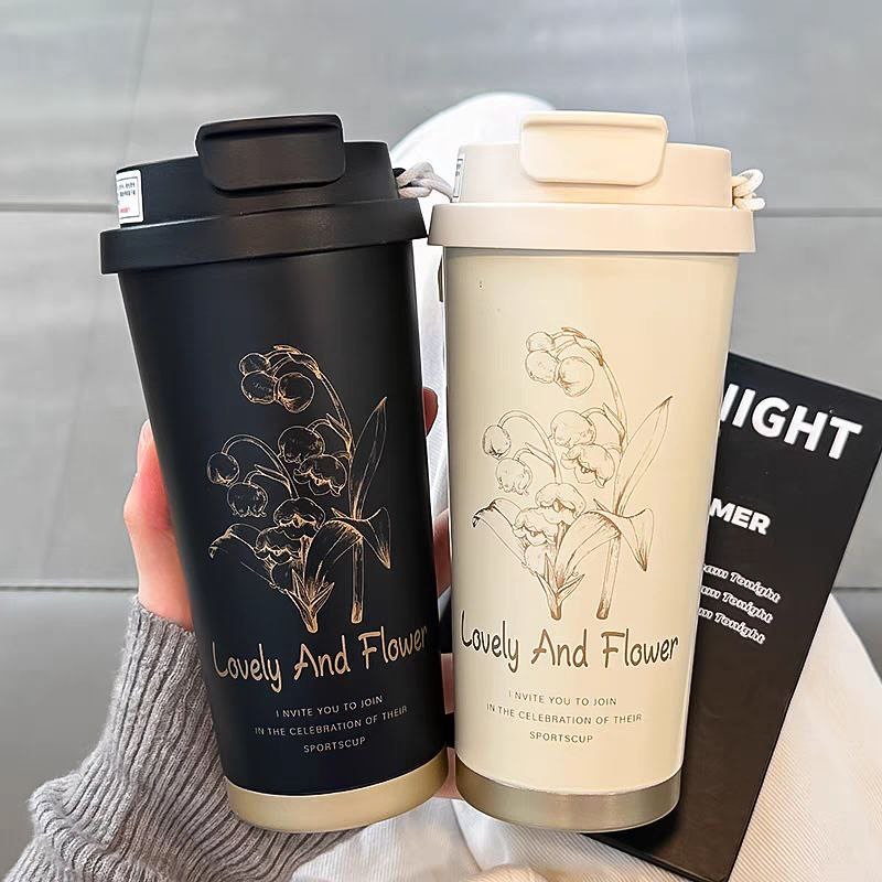 Premium Floral Insulated Travel mug BPA Free cofffee Mug