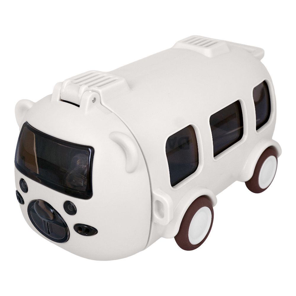 Bus car drinking plastic water bottle with straw/strap