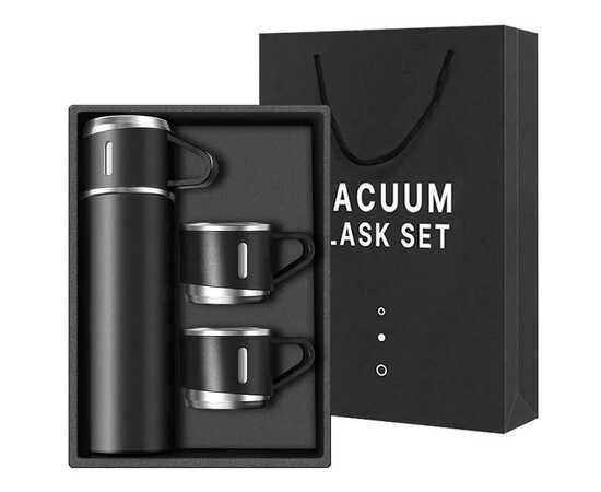 3 Cup Double-Layer Stainless Steel Vacuum Flask Set