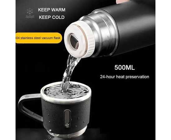 3 Cup Double-Layer Stainless Steel Vacuum Flask Set