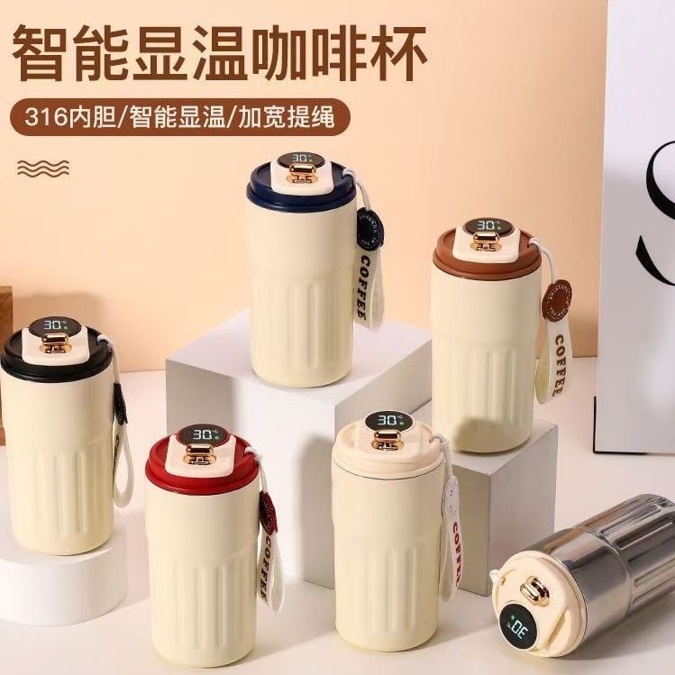 Coffee Mug to Go Digital Display Thermal Mug Coffee 420 ML 316 Stainless Steel Travel